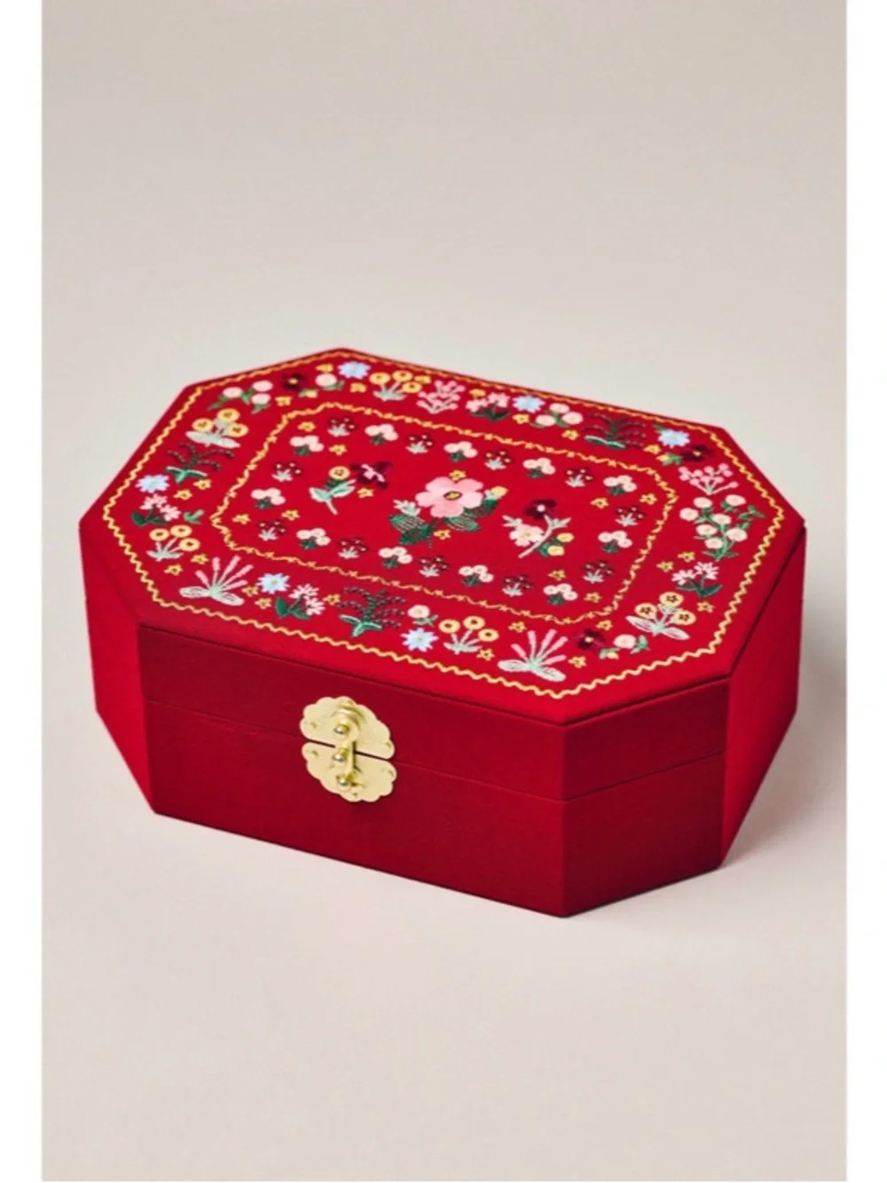 Gemma Embroidered Jewelry Box